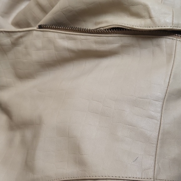 Wilsons Leather Tan Leather Faux Fur Lined Jacket Coat - Picture 6 of 8